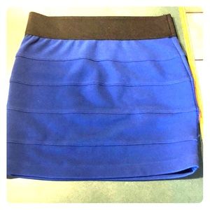 Juniors Royal Blue Bandage mini skirt
